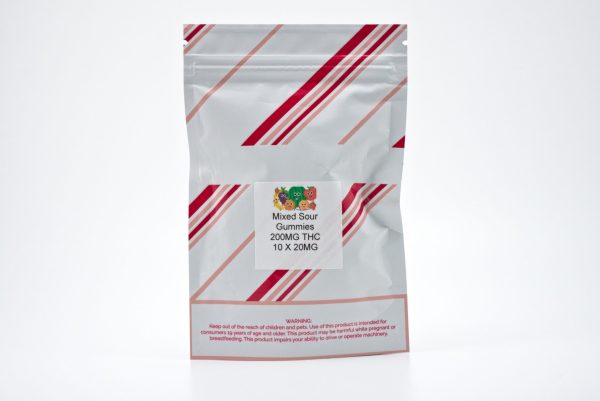Sweetz Edibles Mixed Sour Gummies 200mg