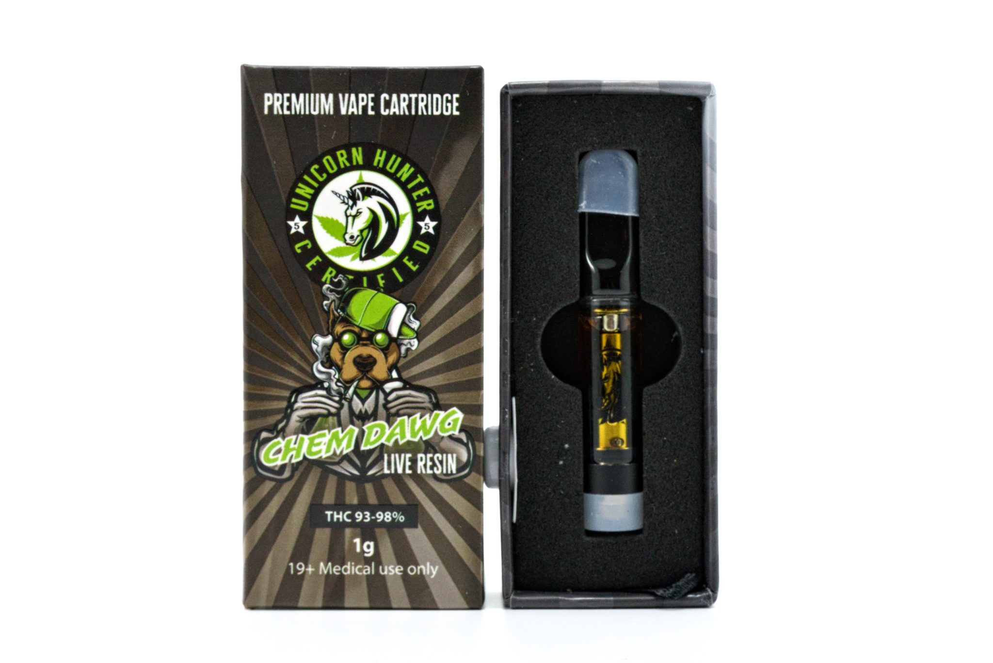 Unicorn Hunter Vape Cartridge Chemdawg 1g - BC Exotics