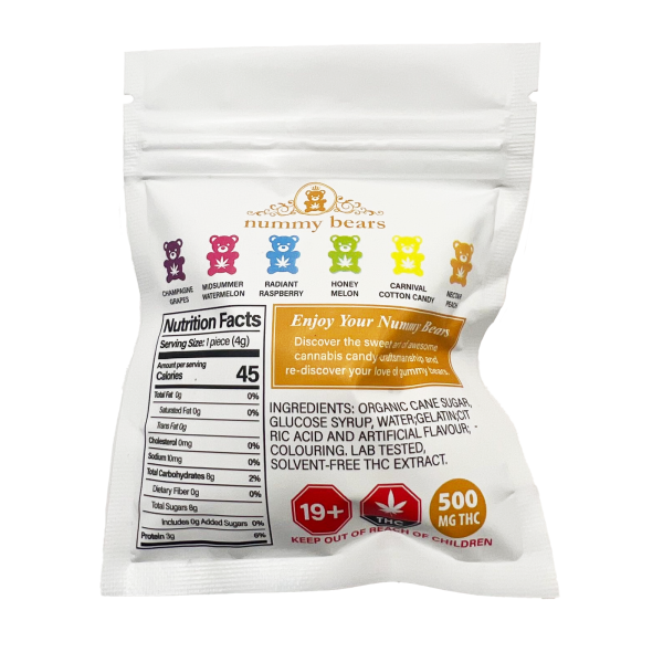 Nummy Bears Assorted Flavour Gummies 500mg