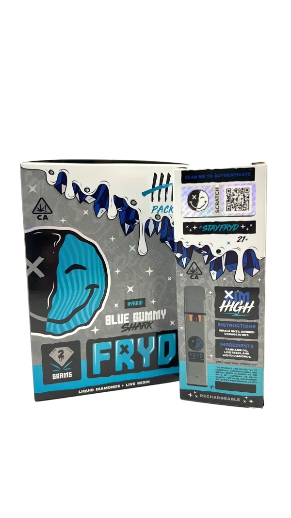 Fryd Blue Gummy Shark Liquid Diamond Disposable Vape Pen 2g