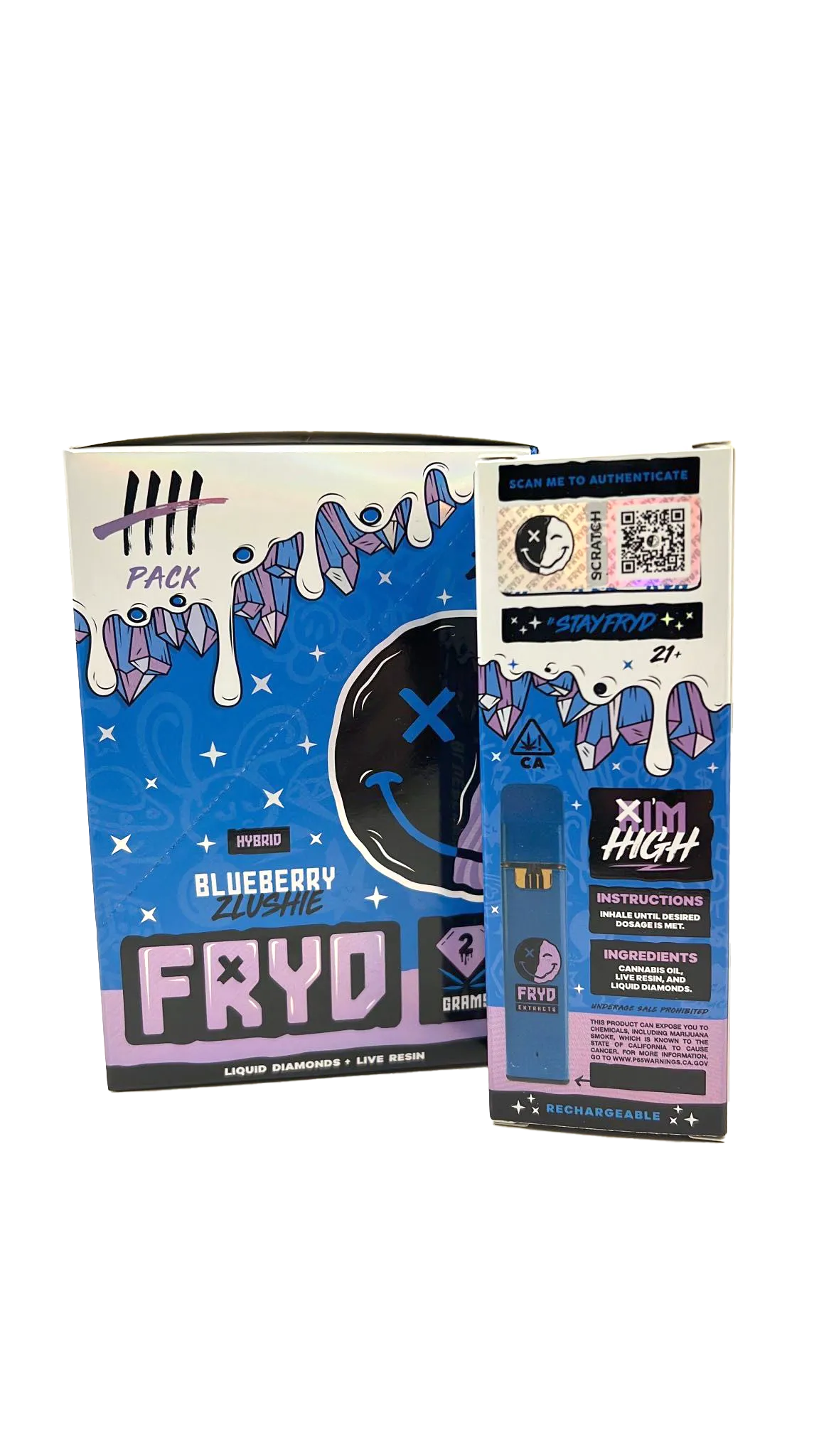 Fryd – Disposable Liquid Diamond THC Vape Pen – Blueberry Zlushie (2g)