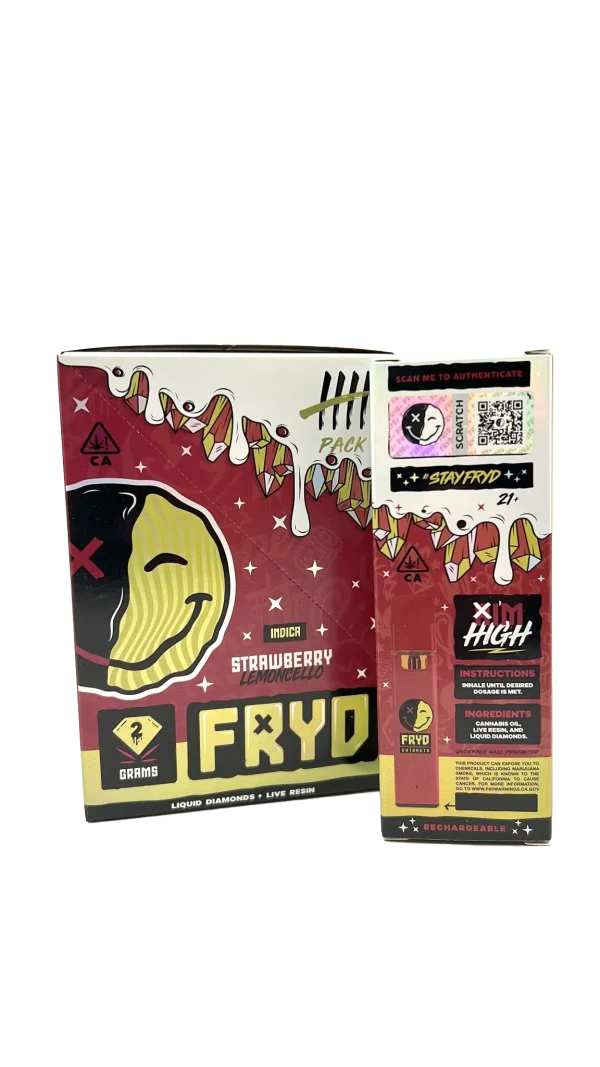 Fryd Strawberry Lemoncello Shark Liquid Diamond Disposable Vape Pen 2g