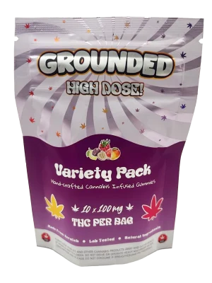 Grounded High Dose Variety Pack 10x100mg Gummies