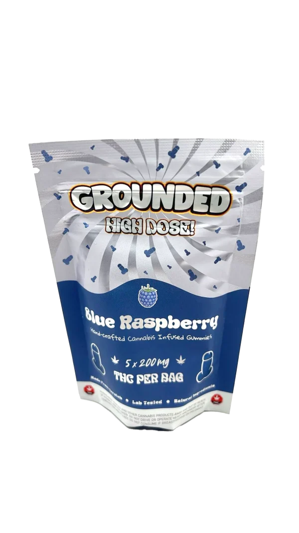 Buy Grounded High Dose Blue Raspberry Cock Gummies, Edibles 1000mg