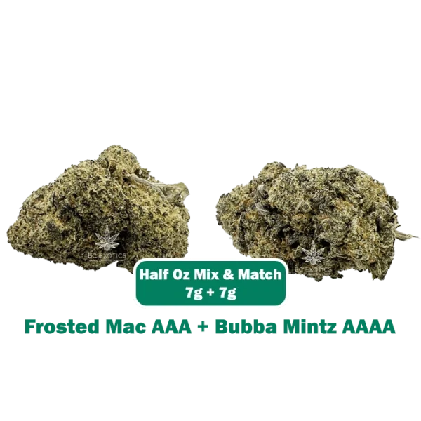 Frosted Mac AAA + Bubba Mintz AAAA 7g mix and match available at Bcexotics.co